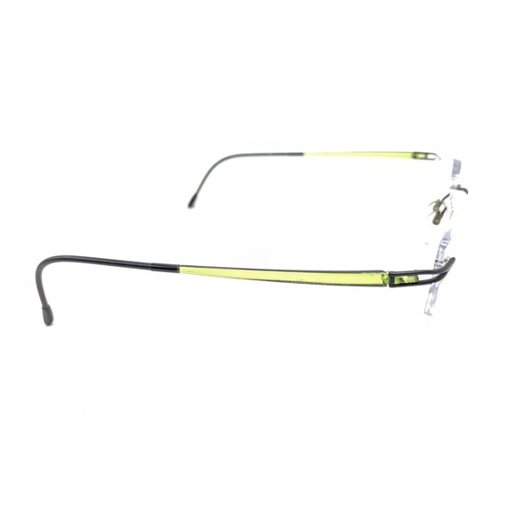 Silhouette 7622 50 6058 Titanium Black Green Rimless Eyeglasses Frames 19 140 - Picture 4 of 13